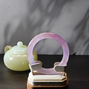 Misty‑Lavender Glow Jadeite Bangle