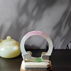 Spring‑Hue Embracing‑Green Jadeite Bangle